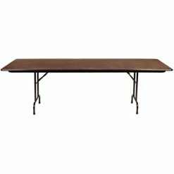Correll Folding Table, 36" X 96" Melamine Top, Walnut -Lancaster Table & Seating Shop 1201804
