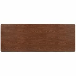Correll Folding Table, 36" X 96" Melamine Top, Walnut -Lancaster Table & Seating Shop 1201807