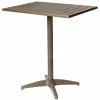 BFM Seating Hampton 24" X 32" Bronze Aluminum Bar Height Table