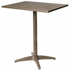 BFM Seating Hampton 24" X 32" Bronze Aluminum Bar Height Table