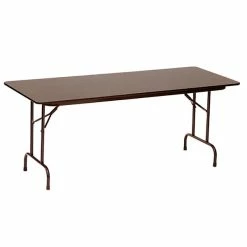 Correll 36" X 96" Rectangular Walnut High Pressure Heavy Duty Folding Table