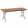Correll 30" X 60" Rectangular Medium Oak High Pressure Heavy Duty Folding Table