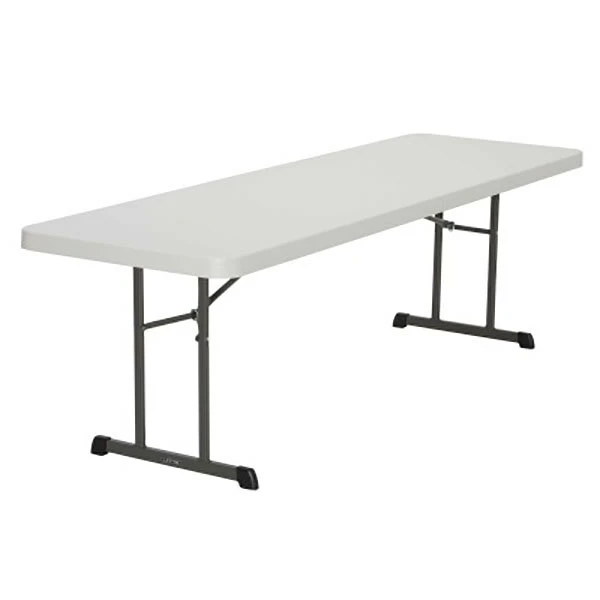 Lifetime 880250 30" X 96" Rectangular Almond Professional-Grade Plastic Folding Table - 18/Pack 1 Lifetime 880250 30" X 96" Rectangular Almond Professional-Grade Plastic Folding Table - 18/Pack