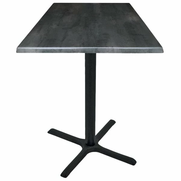 Holland Bar Stool OD211-3030BWOD30SQBlkStl 30" Square Black Steel Laminate Outdoor / Indoor Standard Height Table With Cross Base 1 Holland Bar Stool OD211-3030BWOD30SQBlkStl 30" Square Black Steel Laminate Outdoor / Indoor Standard Height Table With Cross Base
