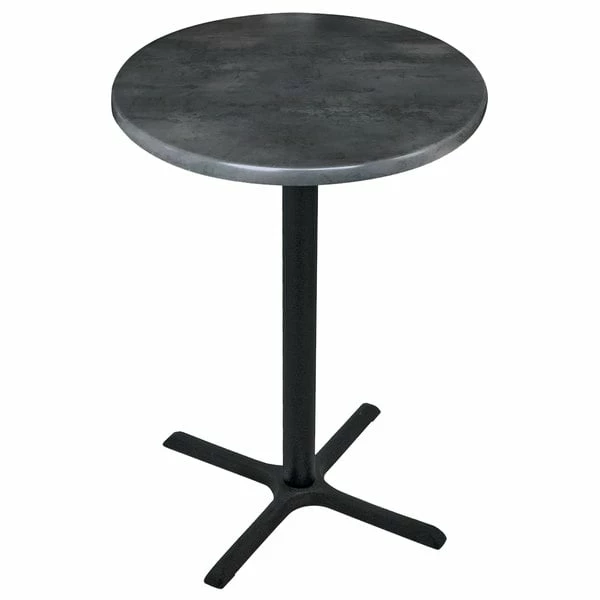 Holland Bar Stool OD211-3030BWOD36RBlkStl 36" Round Black Steel Laminate Outdoor / Indoor Standard Height Table With Cross Base 1 Holland Bar Stool OD211-3030BWOD36RBlkStl 36" Round Black Steel Laminate Outdoor / Indoor Standard Height Table With Cross Base