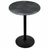 Holland Bar Stool OD214-2242BWOD30RBlkStl 30" Round Black Steel Laminate Outdoor / Indoor Bar Height Table With Round Base