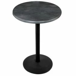 Holland Bar Stool OD214-2230BWOD30RBlkStl 30" Round Black Steel Laminate Outdoor / Indoor Standard Height Table With Round Base