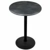 Holland Bar Stool OD214-2230BWOD36RBlkStl 36" Round Black Steel Laminate Outdoor / Indoor Standard Height Table With Round Base