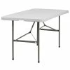 Flash Furniture DAD-YCZ-152Z-GG 30" X 60" Rectangular Granite White Bi-Fold Plastic Folding Table