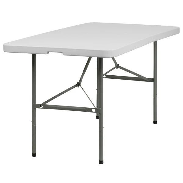 Flash Furniture DAD-YCZ-152Z-GG 30" X 60" Rectangular Granite White Bi-Fold Plastic Folding Table 1 Flash Furniture DAD-YCZ-152Z-GG 30" X 60" Rectangular Granite White Bi-Fold Plastic Folding Table