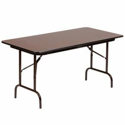 Correll 24" X 96" Walnut High Pressure Heavy Duty Folding Table