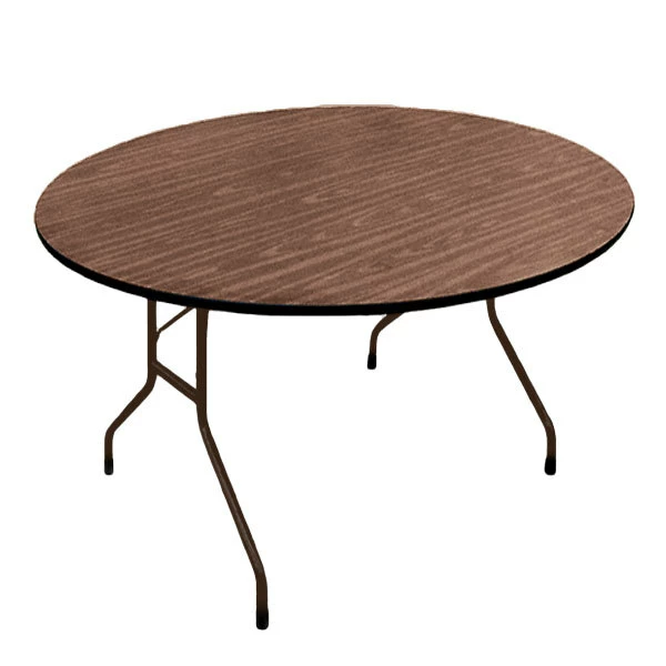 Correll 60" Round Walnut Solid High Pressure Heavy Duty Folding Table With Plywood Core 1 Correll 60" Round Walnut Solid High Pressure Heavy Duty Folding Table With Plywood Core