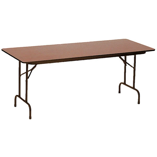 Correll 30" X 60" Medium Oak Solid High Pressure Heavy Duty Adjustable Height Folding Table With Plywood Core 1 Correll 30" X 60" Medium Oak Solid High Pressure Heavy Duty Adjustable Height Folding Table With Plywood Core