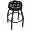 Holland Bar Stool Logo Single Ring Swivel Bar Stool With 4" Padded Seat