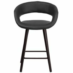 Flash Furniture CH-152561-BK-VY-GG Brynn Series Cappuccino Wood Counter Height Stool With Black Vinyl Seat 5 Flash Furniture CH-152561-BK-VY-GG Brynn Series Cappuccino Wood Counter Height Stool With Black Vinyl Seat -Lancaster Table & Seating Shop 1423785