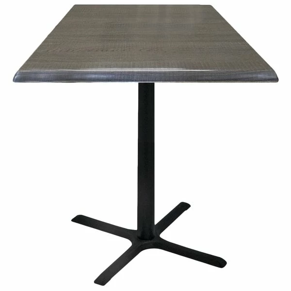 Holland Bar Stool OD211-3030BWOD36SQCha 36" Square Charcoal Outdoor / Indoor Standard Height Table With Cross Base 1 Holland Bar Stool OD211-3030BWOD36SQCha 36" Square Charcoal Outdoor / Indoor Standard Height Table With Cross Base