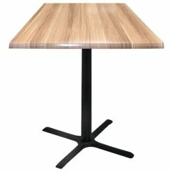 Holland Bar Stool OD211-3042BWOD30SQNat 30" Square Natural Outdoor / Indoor Bar Height Table With Cross Base
