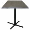 Holland Bar Stool OD211-3042BWOD36SQChar 36" Square Charcoal Outdoor / Indoor Bar Height Table With Cross Base