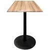 Holland Bar Stool OD214-2230BWOD30SQNat 30" Square Natural Outdoor / Indoor Standard Height Table With Round Base