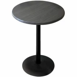 Holland Bar Stool OD214-2236BWOD30RChar 30" Round Charcoal Outdoor / Indoor Counter Height Table With Round Base