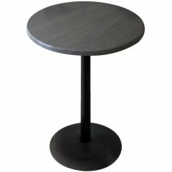 Holland Bar Stool OD214-2242BWOD30RChar 30" Round Charcoal Outdoor / Indoor Bar Height Table With Round Base