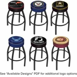 Holland Bar Stool Logo Single Ring Swivel Bar Stool With 4" Padded Seat 3 Holland Bar Stool Logo Single Ring Swivel Bar Stool With 4" Padded Seat -Lancaster Table & Seating Shop 1473194