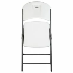 Lifetime 2802 White Contoured Folding Chair -Lancaster Table & Seating Shop 1490032