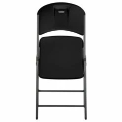 Lifetime 80187 Black Contoured Folding Chair - 4/Pack -Lancaster Table & Seating Shop 1491947