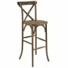 Flash Furniture XA-X-BAR-GO-GG Hercules Dark Antique Wood Stackable Cross Back Barstool