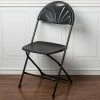 Lancaster Table & Seating Black Plastic Fan Back Folding Chair