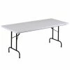 Correll 30" X 72" Gray Granite Tamper-Resistant Antimicrobial Plastic Folding Table