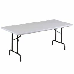 Correll 30" X 72" Gray Granite Tamper-Resistant Antimicrobial Plastic Folding Table