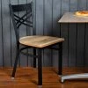 Lancaster Table & Seating Black Finish Cross Back Chair With Driftwood Seat