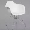 Flash Furniture FH-132-CPP1-WH-GG Alonza White Plastic Chair With Chrome Base