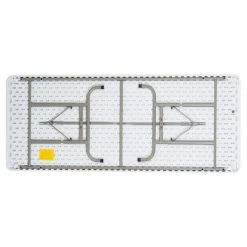 Lancaster Table & Seating 30" X 72" Granite White Heavy-Duty Blow Molded 24 3/8"-35 3/8" Adjustable Height Plastic Folding Table -Lancaster Table & Seating Shop 1698198