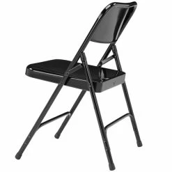 National Public Seating 210 Black Premium Metal Folding Chair -Lancaster Table & Seating Shop 1713787