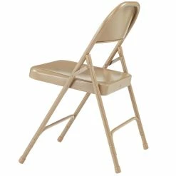 National Public Seating 51 Beige Metal Folding Chair -Lancaster Table & Seating Shop 1723511