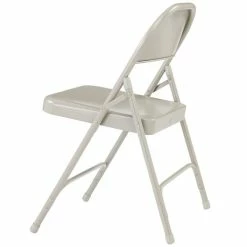 National Public Seating 52 Gray Metal Folding Chair -Lancaster Table & Seating Shop 1723554