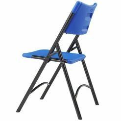 National Public Seating 604 Black Metal Folding Chair With Blue Blow Molded Plastic Back And Seat 6 National Public Seating 604 Black Metal Folding Chair With Blue Blow Molded Plastic Back And Seat -Lancaster Table & Seating Shop 1725939