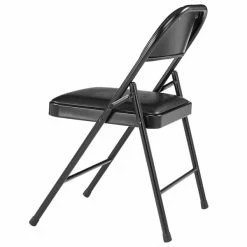 National Public Seating 950 Commercialine Black Metal Folding Chair With Black Padded Vinyl Seat 5 National Public Seating 950 Commercialine Black Metal Folding Chair With Black Padded Vinyl Seat -Lancaster Table & Seating Shop 1726230
