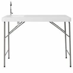 Flash Furniture DAD-PYZ-116-GG 23" X 45" Rectangular White Granite Plastic Folding Table With Sink And Faucet 7 Flash Furniture DAD-PYZ-116-GG 23" X 45" Rectangular White Granite Plastic Folding Table With Sink And Faucet -Lancaster Table & Seating Shop 1734198