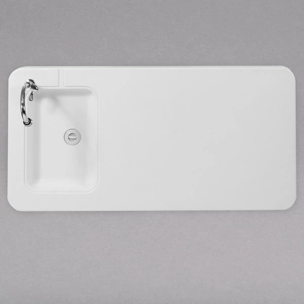 Flash Furniture DAD-PYZ-116-GG 23" X 45" Rectangular White Granite Plastic Folding Table With Sink And Faucet 4 Flash Furniture DAD-PYZ-116-GG 23" X 45" Rectangular White Granite Plastic Folding Table With Sink And Faucet - Image 4