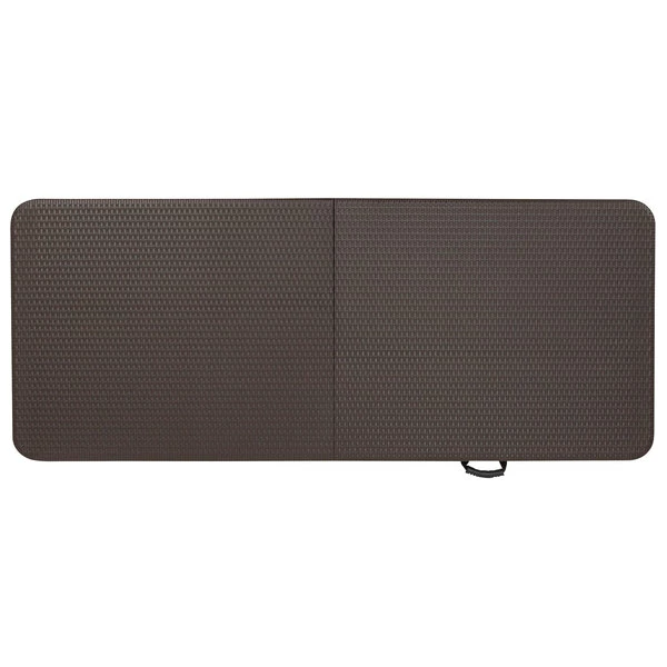 Flash Furniture DAD-FT-180Z-GG 29" X 71" Rectangular Brown Rattan Plastic Bi-Fold Folding Table 2 Flash Furniture DAD-FT-180Z-GG 29" X 71" Rectangular Brown Rattan Plastic Bi-Fold Folding Table - Image 2