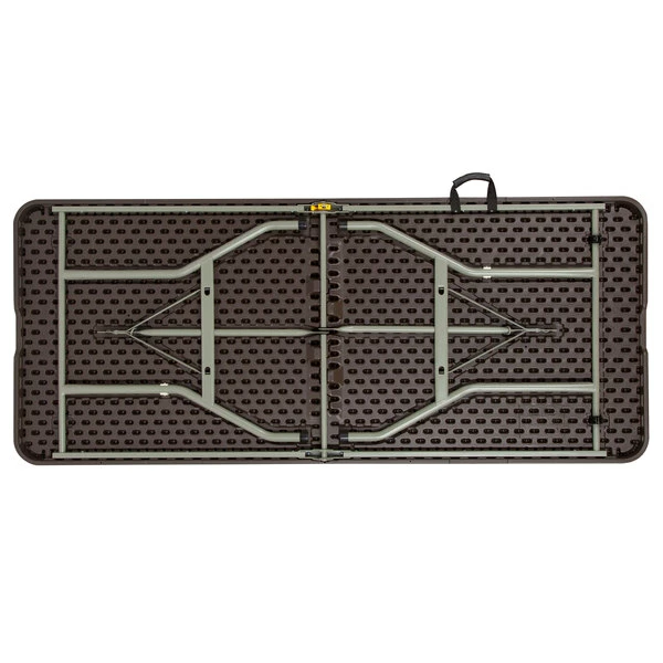Flash Furniture DAD-FT-180Z-GG 29" X 71" Rectangular Brown Rattan Plastic Bi-Fold Folding Table 3 Flash Furniture DAD-FT-180Z-GG 29" X 71" Rectangular Brown Rattan Plastic Bi-Fold Folding Table - Image 3
