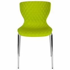 Flash Furniture LF-7-07C-CGRN-GG Lowell Contemporary Citrus Green Plastic Stackable Chair -Lancaster Table & Seating Shop 1734838