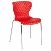 Flash Furniture LF-7-07C-RED-GG Lowell Contemporary Red Plastic Stackable Chair