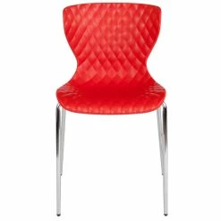 Flash Furniture LF-7-07C-RED-GG Lowell Contemporary Red Plastic Stackable Chair -Lancaster Table & Seating Shop 1736967