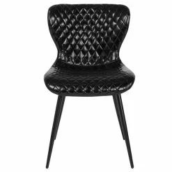 Flash Furniture LF-9-07A-BLK-GG Bristol Contemporary Black Vinyl Upholstered Chair 5 Flash Furniture LF-9-07A-BLK-GG Bristol Contemporary Black Vinyl Upholstered Chair -Lancaster Table & Seating Shop 1739193