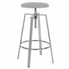 Flash Furniture CH-181070-26S-CHR-GG Toledo Industrial Style Chrome Bar Stool With Adjustable Height Seat