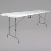 Flash Furniture RB-3096FH-ADJ-GG 30" X 96" Rectangular Height Adjustable Granite White Plastic Bi-Fold Folding Table